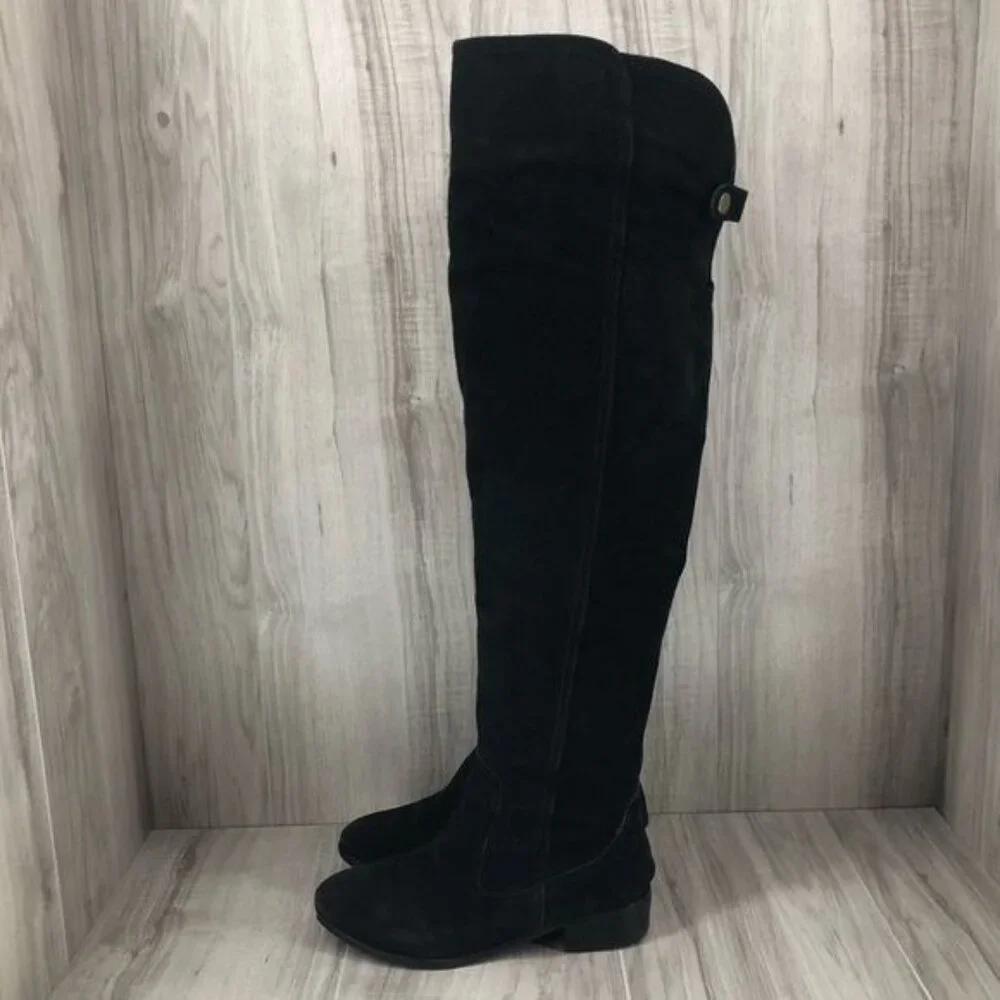 Plomo OTK Boots Women's EU 37 Black Suede Over The Knee